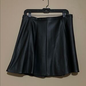 LC Lauren Conrad Sleek Black Circle Skirt
